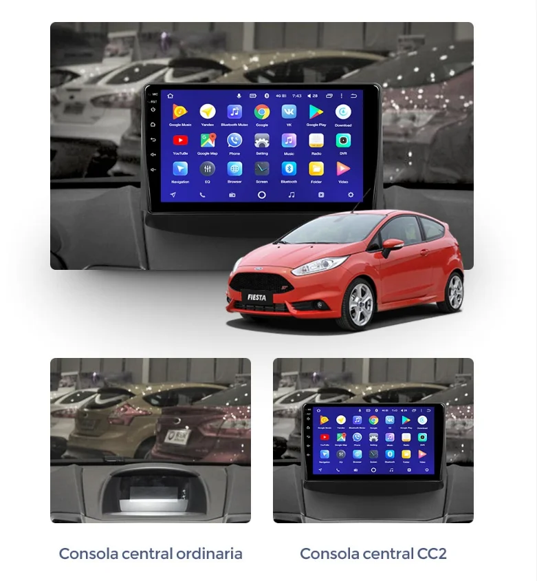 Мультимедийный проигрыватель для Ford Fiesta Android 10 0 2008 2009 2010 2013 автомобильный GPS