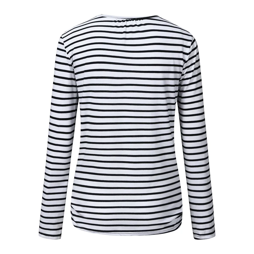 

SAGACE Stripe Print Women Maternity Nursing Top Cotton Long Sleeve Breastfeeding Shirt Ladies Pregnant Nursing Clothes T Shirt