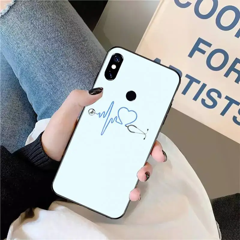 

Nurse Medical Health stethoscope heart Phone Case For Xiaomi Redmi note 7 8 9 t max3 s 10 pro lite coque funda shell cover