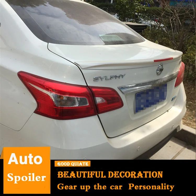 Для 2012 2013 2014 2015 2016 Nissan Sentra SYLPHY Спойлер ABS Материал заднее крыло автомобиля праймер