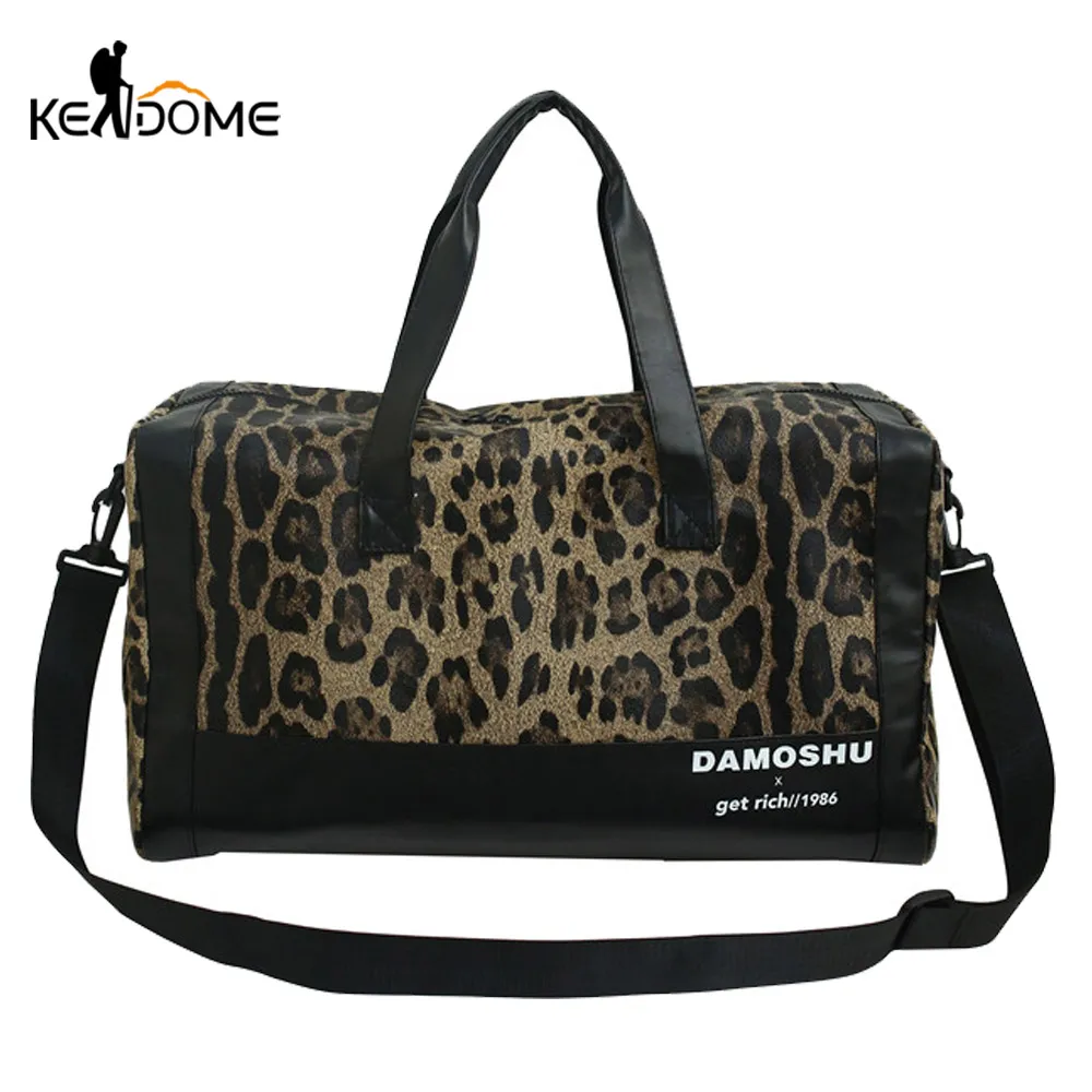Сумка из ПУ кожи для спортзала женщин и мужчин леопардовые сумки фитнеса