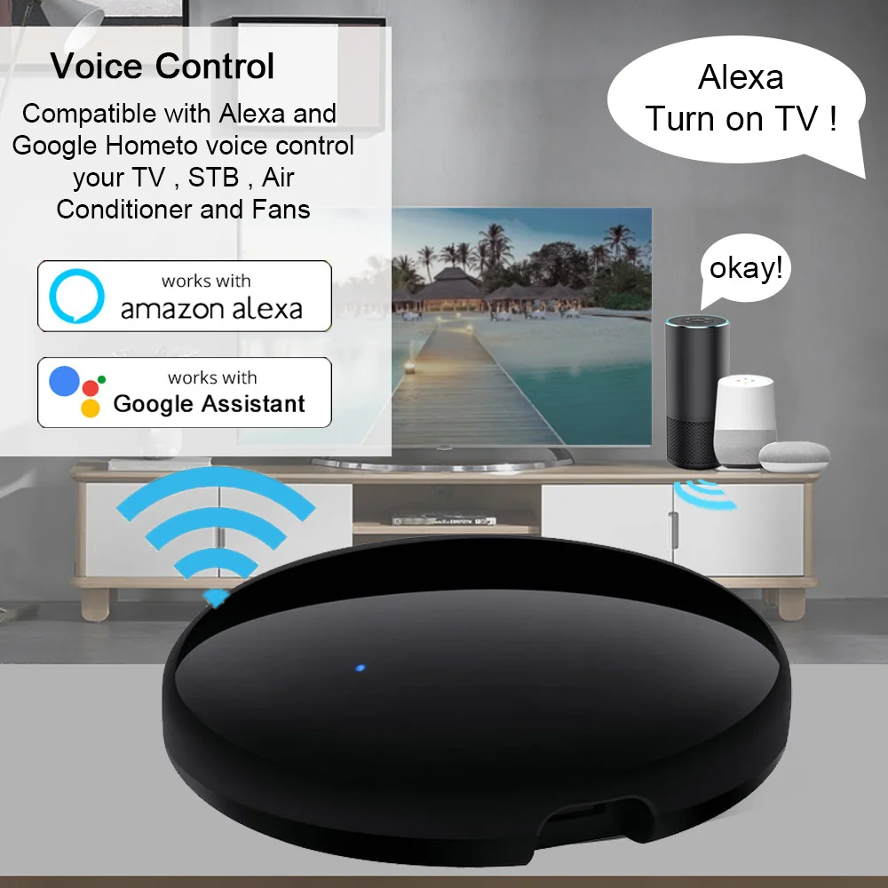 Умный WiFi ИК пульт дистанционного управления для Tuya Alexa Google Home Smart Life TV
