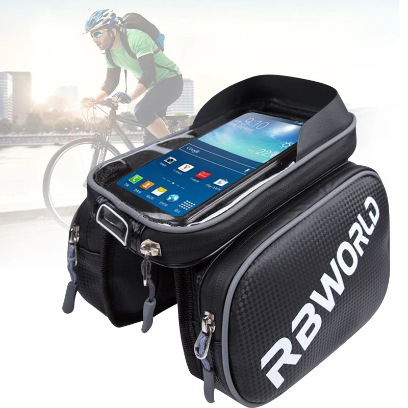 Сумка на переднюю раму велосипеда сумка трубу двойная для сотового телефона 2020-5 5