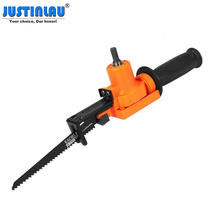 

JUSTINLAU Reciprocating Saw Attachment Adapter Change Electric Drill Into Reciprocating Saw for Wood Metal Cutting