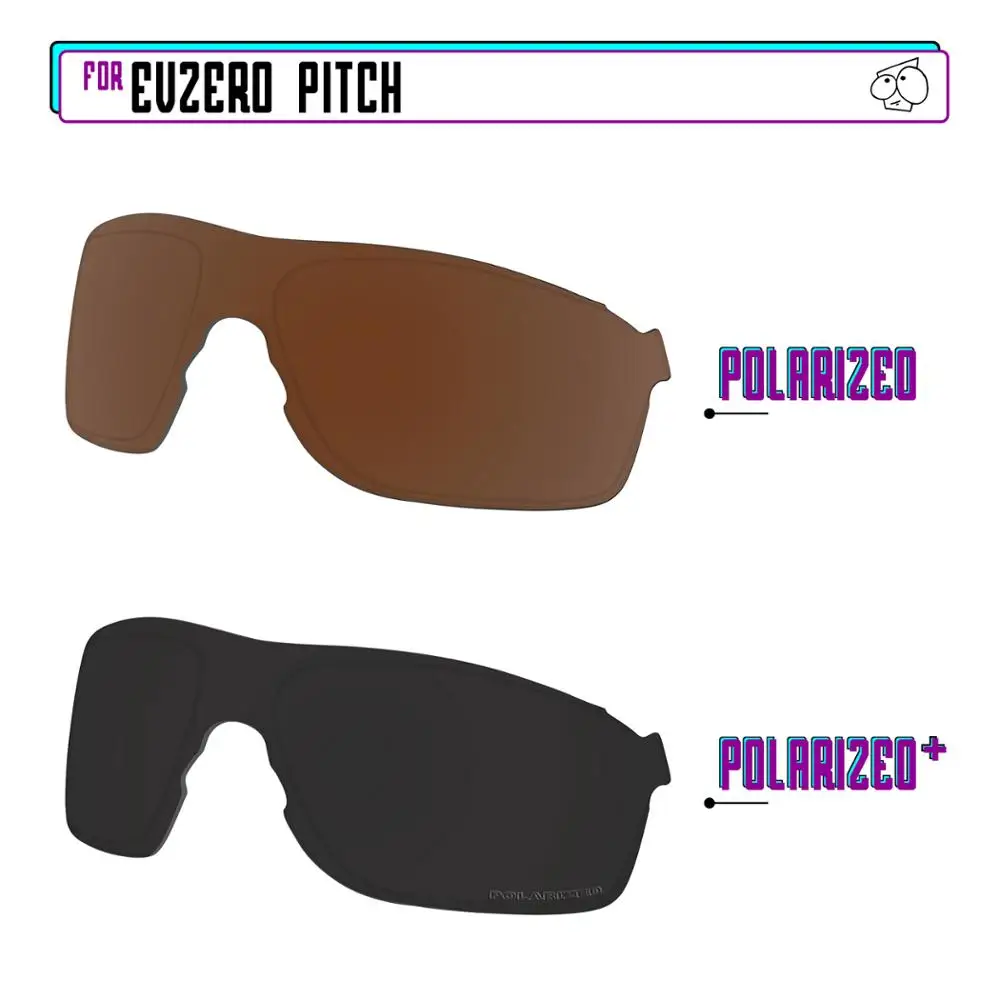 Поляризованные Сменные линзы EZReplace для солнцезащитных очков Oakley EVZero-черный P Plus-коричневый P