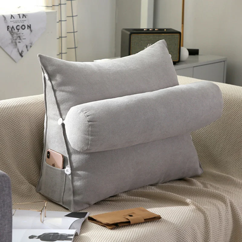 Большая подушка на спинку треугольник диван для головы офисные подушки домашний