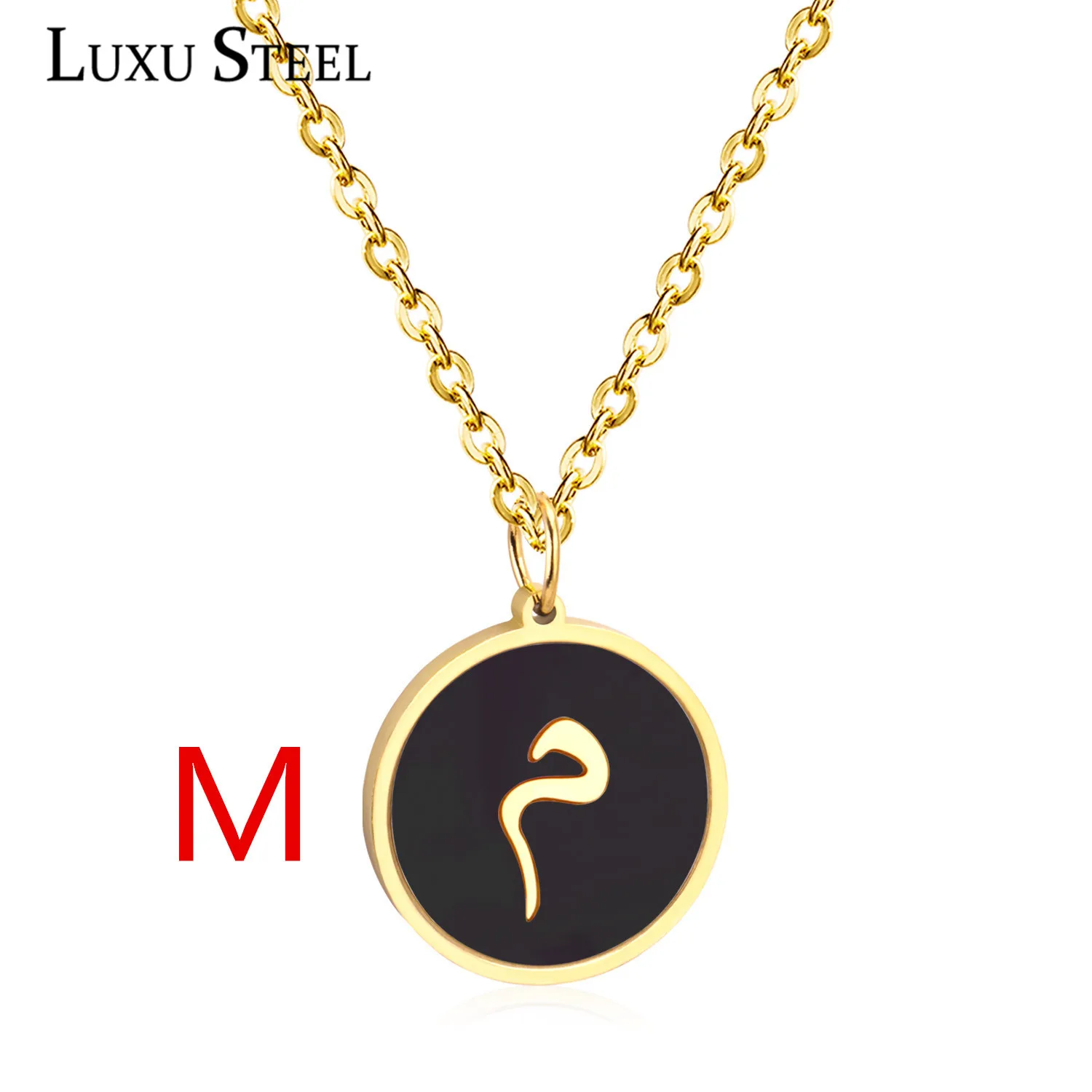 Ожерелье из черной раковины LUXUSTEEL чокер цепочки ювелирные изделия нержавеющей