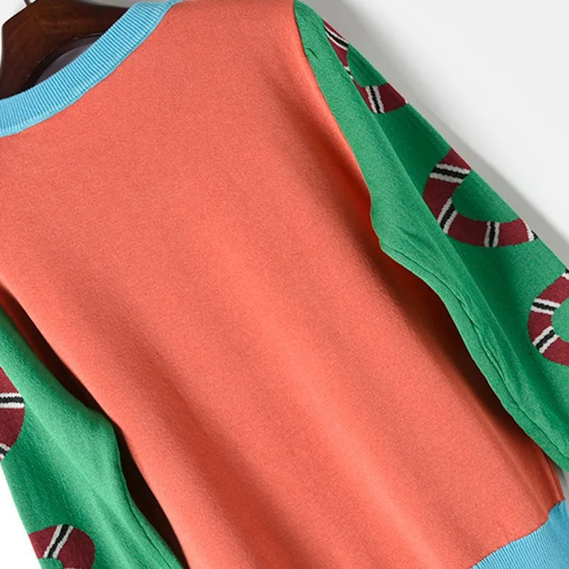 Свитер женский 2019 Весна Лето Повседневный пуловер Джемперы змея Kawaii 3D голова