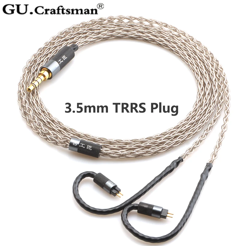GUCraftsman 6n серебро 0,78 мм 2Pin 64 аудио a12t/u12 TIA Fourte orolus re2000 Legend X iSINE20 VE8 кабель для наушников