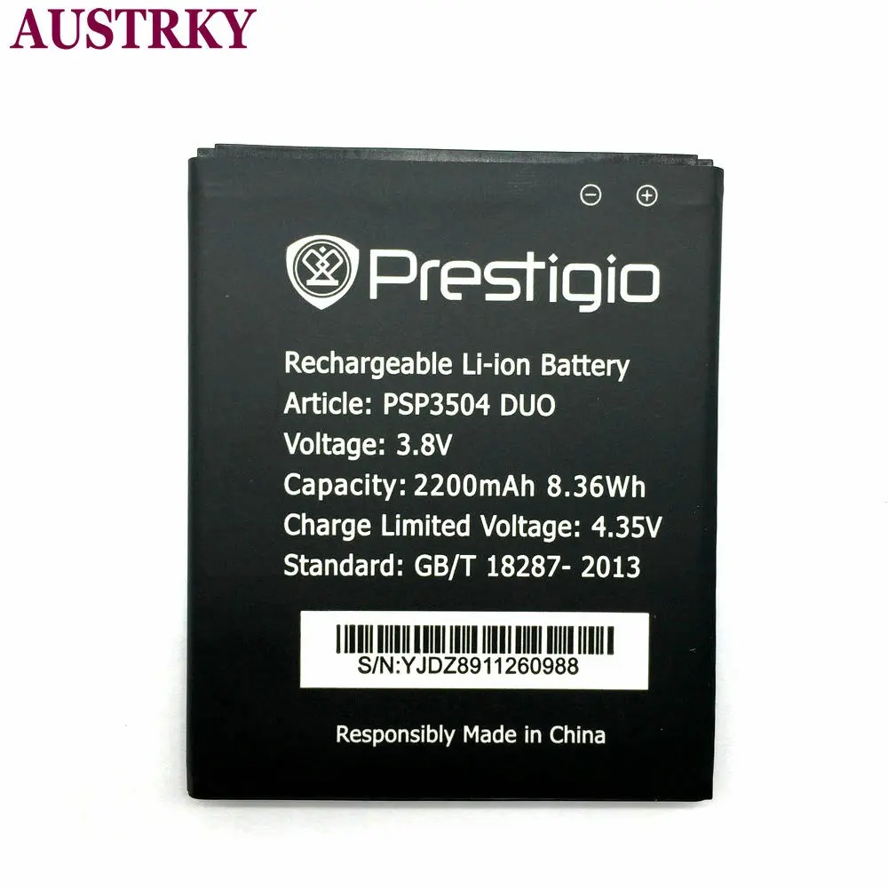 Для Prestigio MultiPhone PSP3504 DUO Новый 2200 мАч Замена Батарея батареи в наличии код для
