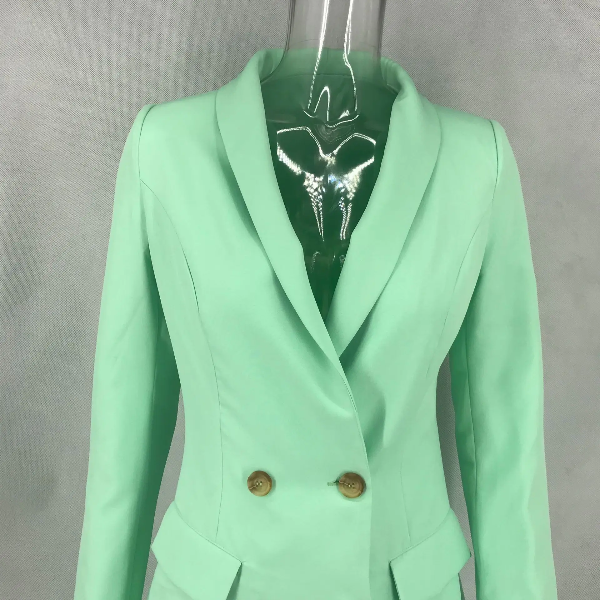 Женское двубортное платье осень 2019 повседневное женское с длинным рукавом