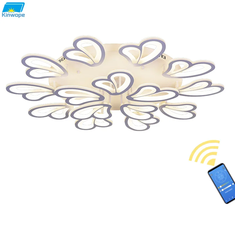 Простая Современная потолочная лампа с бабочкой креативная для гостиной