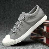 2021 new hot mens light canvas shoes breathable mens sports shoes lace up low top casual shoes black grayish green flat shoes