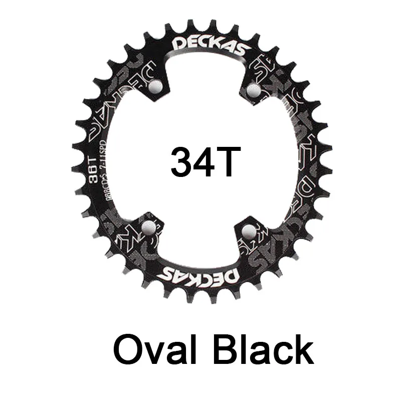 Oval 34T Black JIANKUN IXF шатун MTB 104BCD цепь 170 мм горный велосипед цепь для дорожного велосипеда кольцо цикл кривошипный набор винт Нижний Кронштейн BB - Цвет: Oval 34T Black