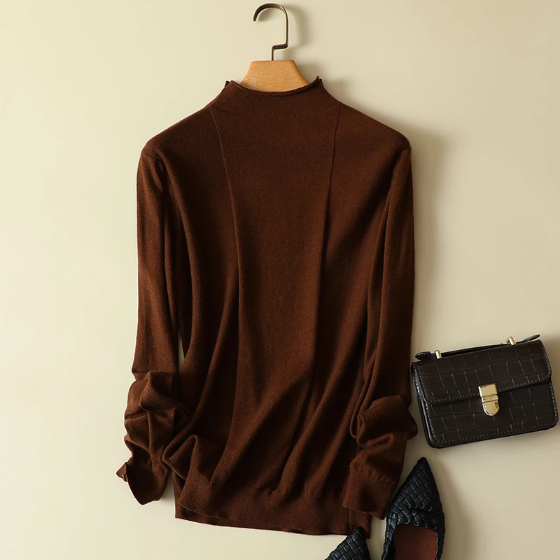 

Lightweight Solid Knitted Women Sweater Pullovers Long-Sleeved Office Lady Elegant Pulls Outwear Coats Tops