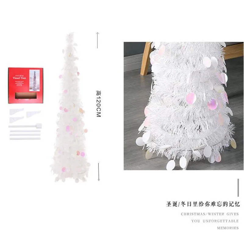 120 см/150 см ручная работа Рождественская Елка Регулируемая Складная елка Merry Christmas party Дерево Подвесные украшения Xmas DIY Декор