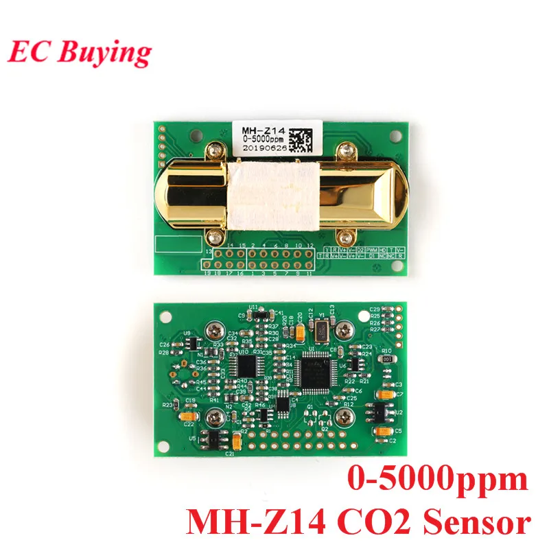 MH-Z14 инфракрасный CO2 сенсор модуль MH-Z14A MQ135 углекислый газ сенсор для CO2 Монитор 0-5000ppm MH Z14A серийный точечный PWM