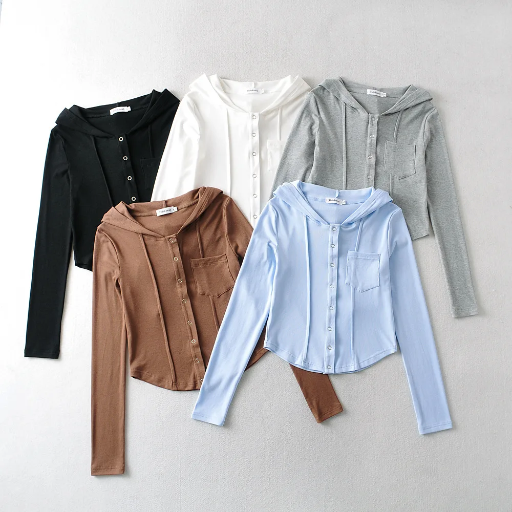 

2021 New Spring Summer Women Female Sexy Polyester Tshirt Brand Blouse Outwear