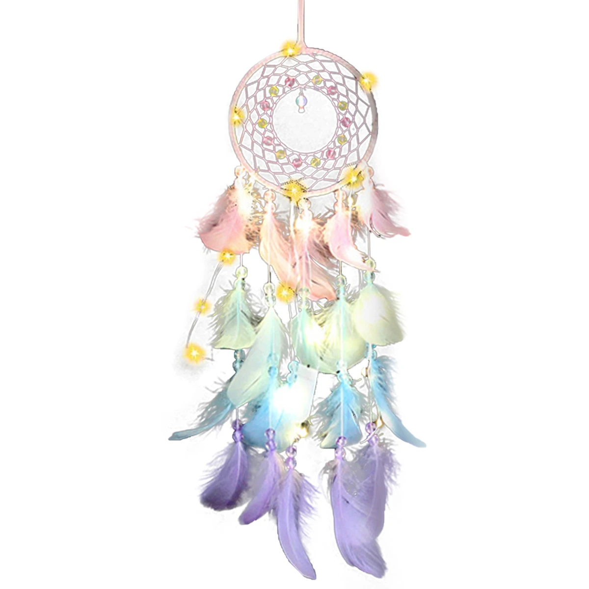 Плетеная сетка в индийском стиле сказочное подвесное перо декор поставляется с