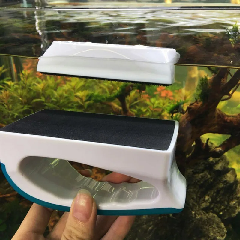 Плавающая щетка Магнитный аквариума Стекло Морские Водоросли скребок