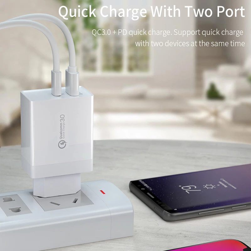 AIREACH 36 Вт Быстрая зарядка 3 0 USB зарядное устройство QC3.0 QC Тип C PD вилка мобильный