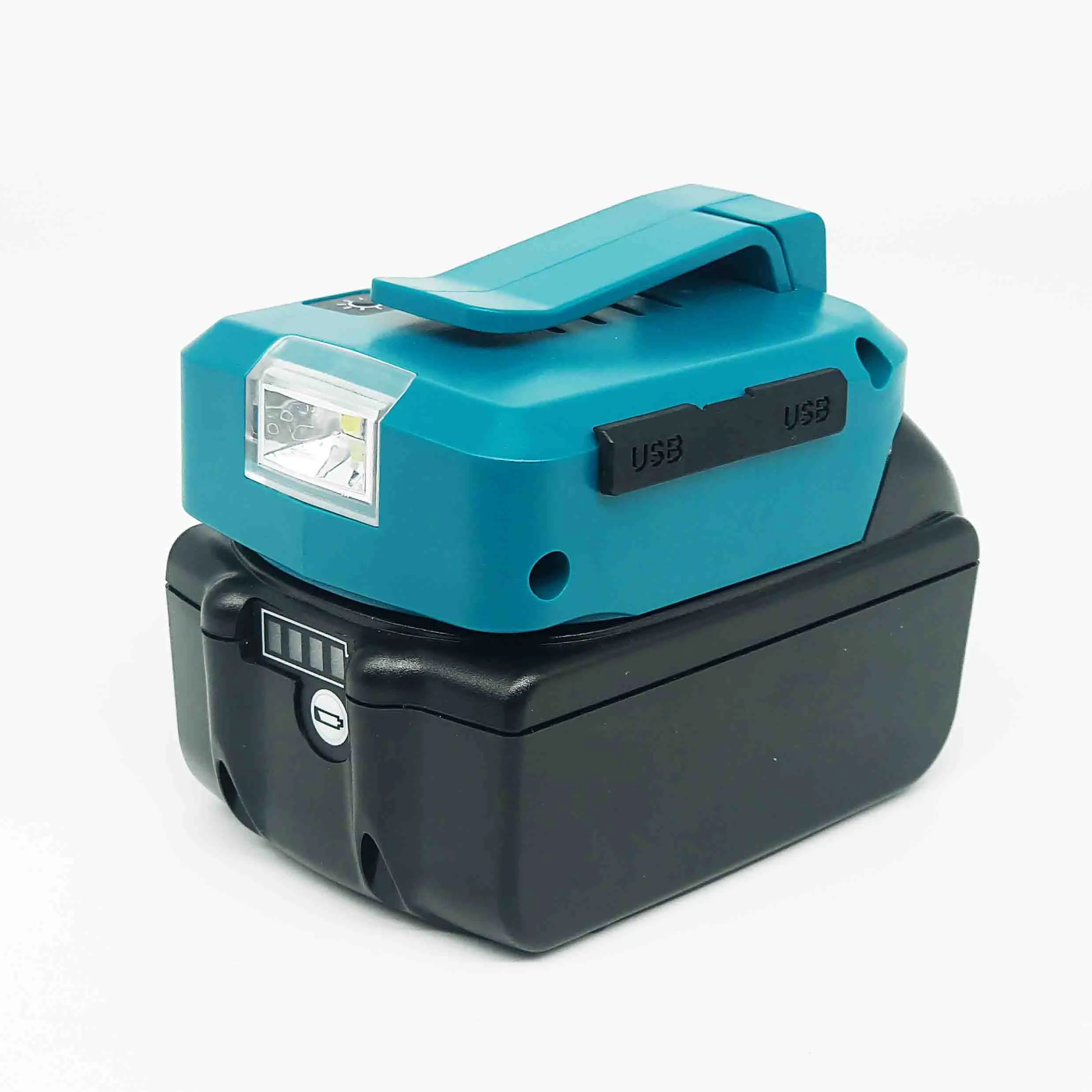 Для Makita светодиодный светильник ADP05 14 4 V/18V Лев Батарея Dual USB конвертер Порты и