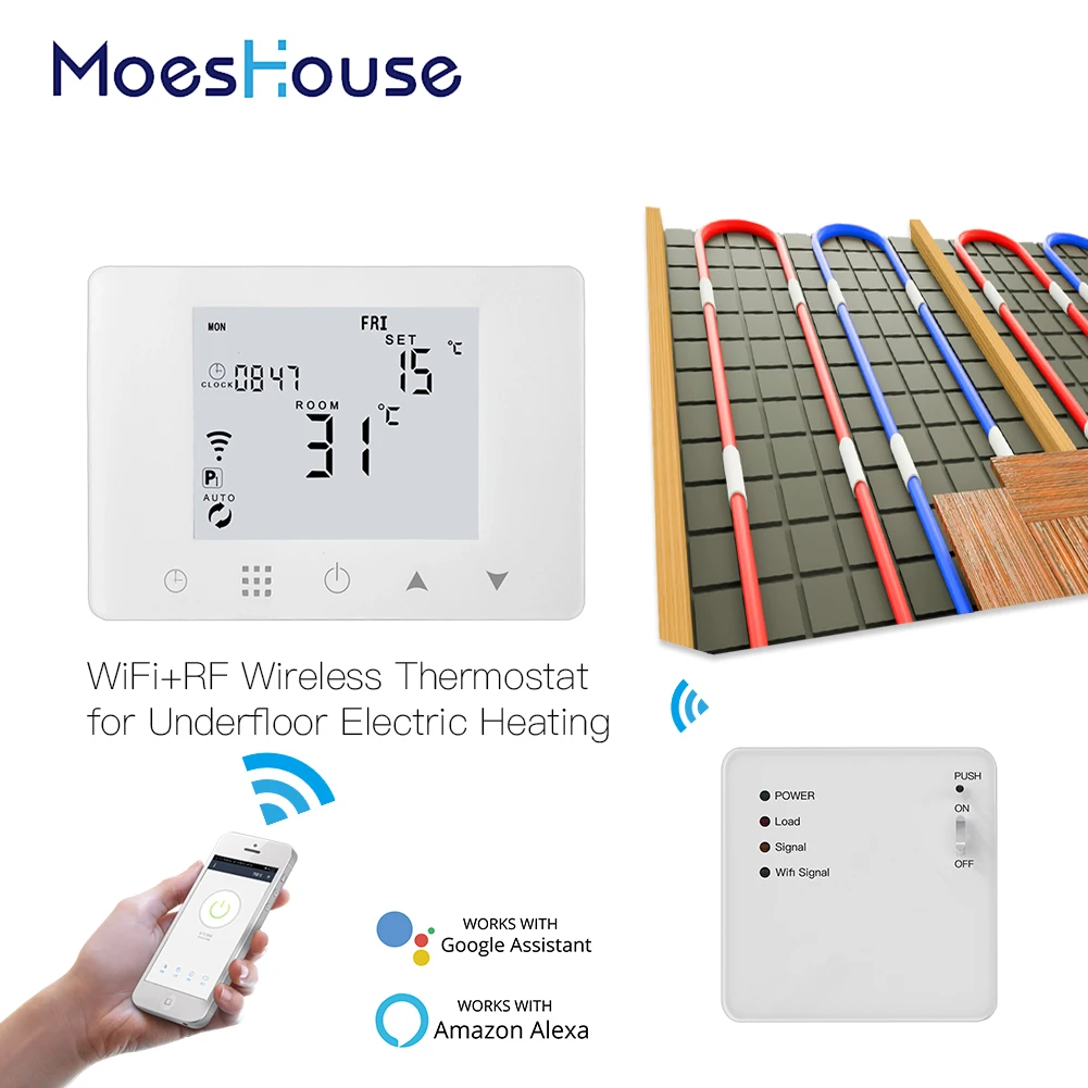 WiFi умный термостат настенный Электрический Подогрев пола температурный