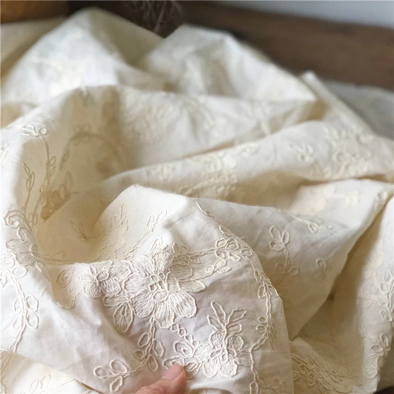 

150cm Width Heavy double strand three-dimensional embroidery Japanese exquisite Cloth