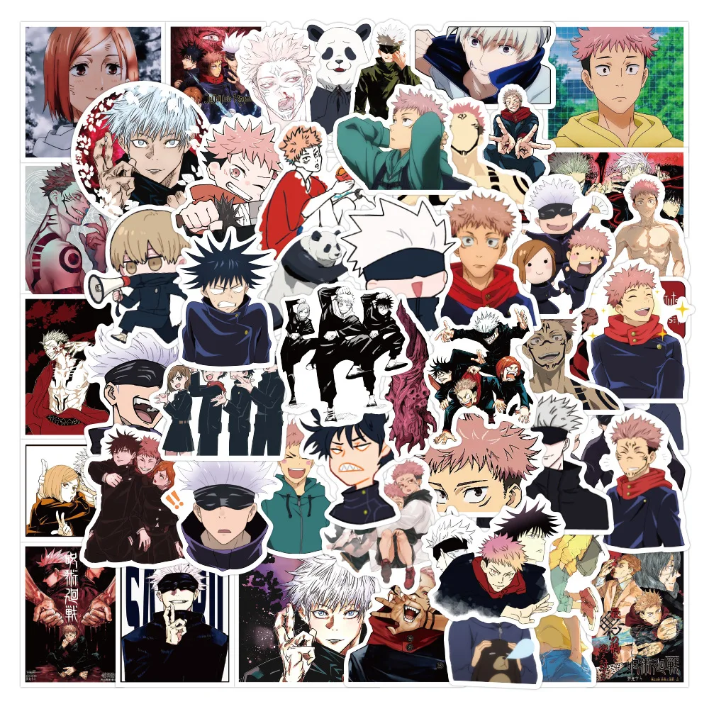 

10/50/100Pcs Jujutsu Kaisen Anime Graffiti Sticker for Laptop Skateboard Bike Helmet Diy Luggage Motorcycle Waterproof Decal Toy