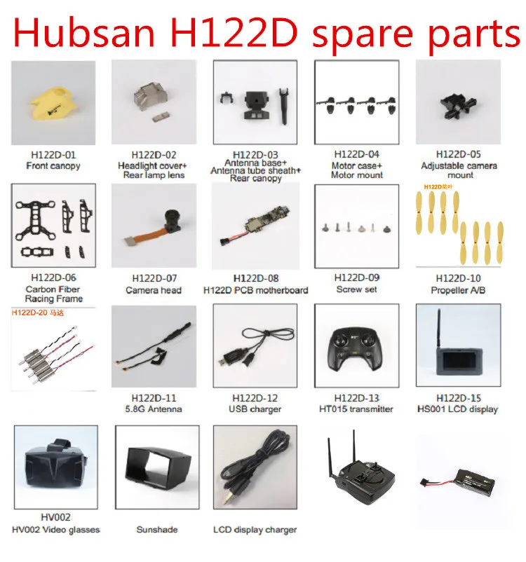 Hubsan H122D X4 RC Дрон Квадрокоптер запасные части лопасти и двигатель дистанционное