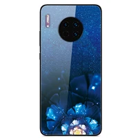 glass case for huawei mate 30 phone case back cover with black silicone bumper series 1