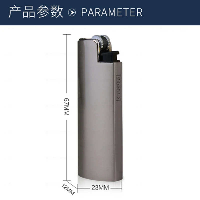 

Original Clipper Spain Metal Poker Butane Gas Lighter Portable Grinding Wheel Flint Inflatable Lighters Cigarette Accessories