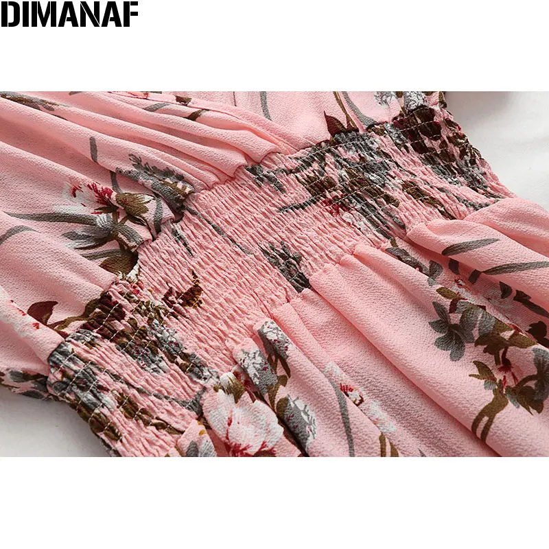 Женское платье с цветочным принтом DIMANAF свободное для отдыха в пляжном стиле