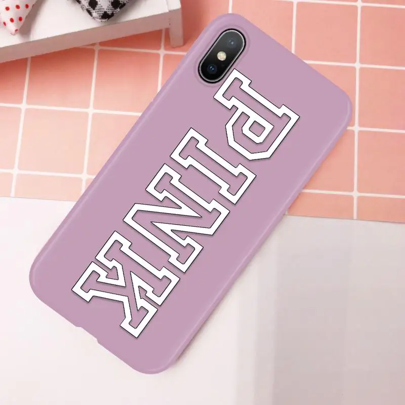 Для TPU iPhone X XS Max XR 6S 8 7 Plus, Розовый силиконовый чехол для телефона, мягкий чехол, матовый цветной чехол для iPhone 6 Plus - Цвет: Kof-pinkfen