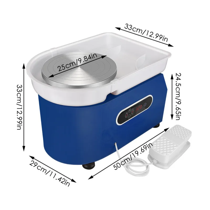 

Upgraded Version Of Electric Pottery Wheel With LCD Display 25CM 350W Electric Pottery Wheel Machine Pottery Forming Tools Kit