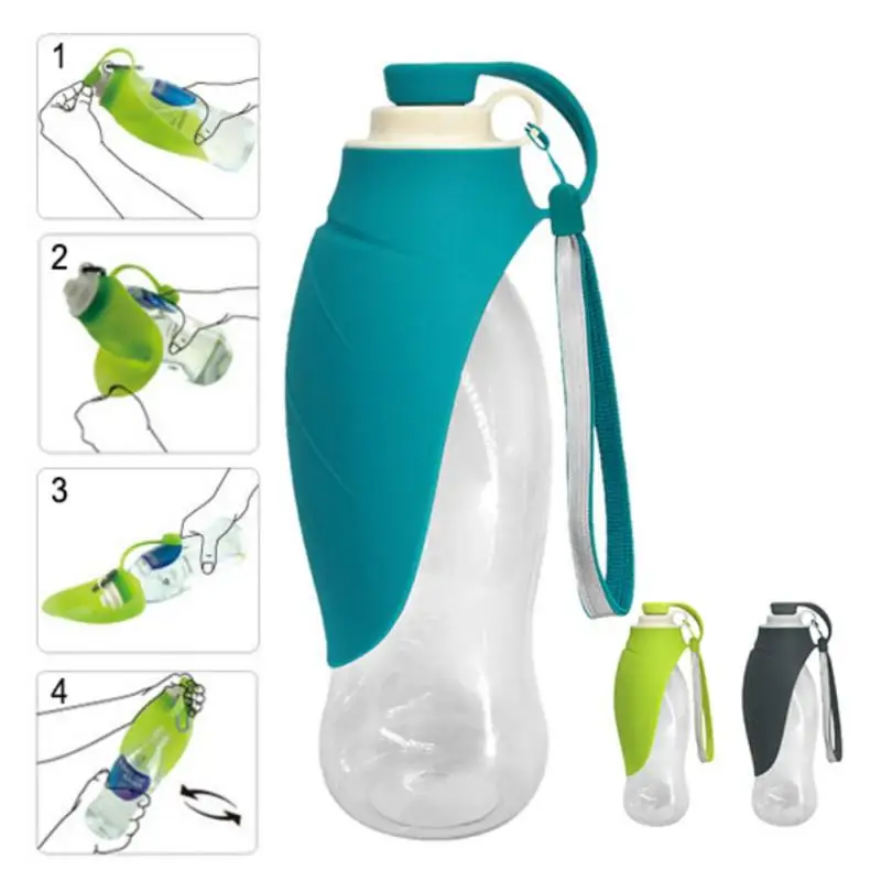 Leaf Shape Water Fountain Portable Bottle for Pet Dogs Outdoor Drinking | Дом и сад