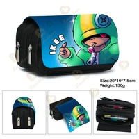 leon crow student pencil bags children stars square small bag kid polyester cartoon printed pencil case school supplies for gift