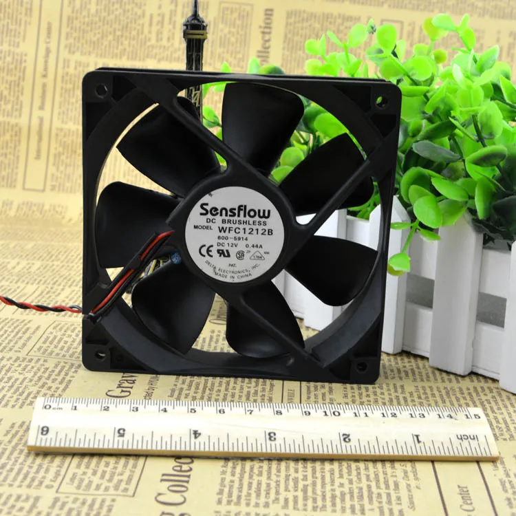 

New original 12025 double ball cooling fan 12V 0.44A WFC1212B 12cm 2-wire