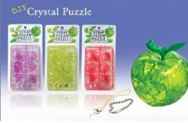 Apple random color Мини 3D пазл Кристалл 3d пазл Набор для творчества игрушка обучающие игрушки для детей - Цвет: Apple random color