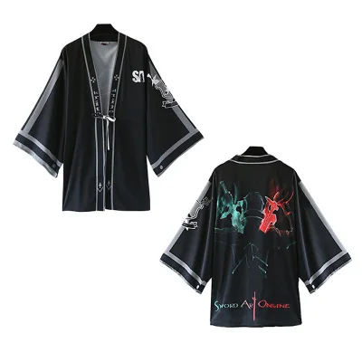 Косплей костюм киригая из аниме Искусство меча онлайн периферийное кимоно Kazuto