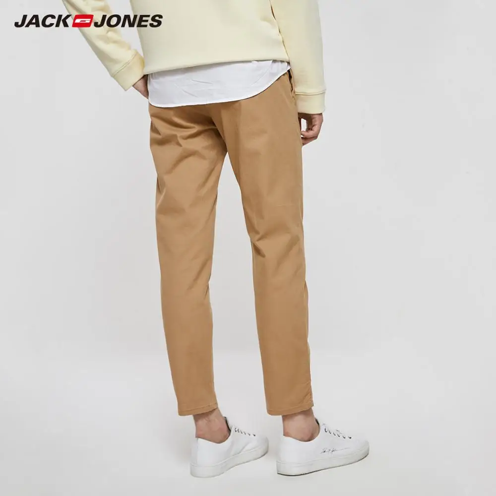 Мужские повседневные облегающие брюки JackJones из хлопка 218314579 | Мужская одежда