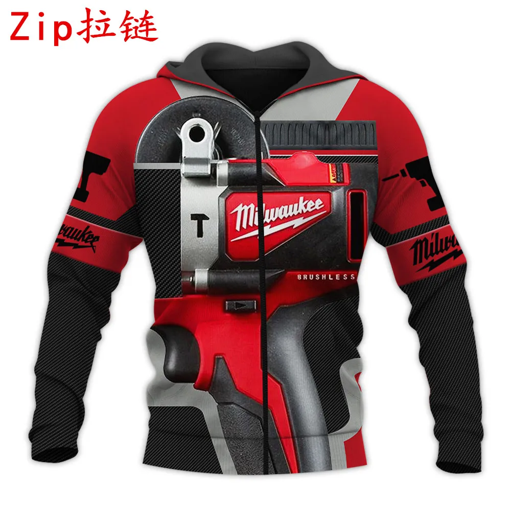 

New Fashion Hoodie Beautiful Power Tools 3D All Over Printed Sweatshirt Unisex Casual Zip Hoodies MZ610