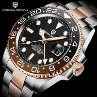 pagani design top brand 40mm gmt mens automatic watch sapphire glass 100m waterproof mechanical wristwatch relogio masculino