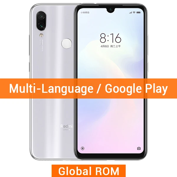 Global ROM White Xiaomi Redmi Note 7 Pro, 6 ГБ ОЗУ, 128 Гб ПЗУ, Note7 Pro, Смартфон Snapdragon 675, четыре ядра, 6,3 дюймов, 48 МП, две камеры, 4000 мАч - Цвет: Global ROM White