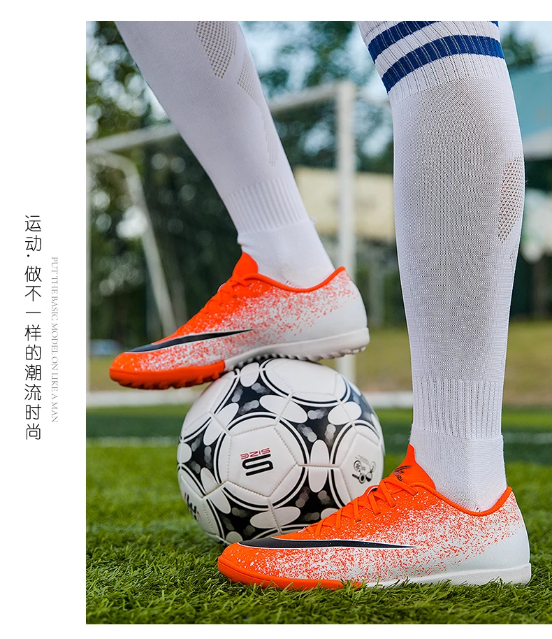 Новинка! Мужские футбольные бутсы ZHENZU Turf для помещений, детские бутсы для мальчиков, футбольные бутсы, спортивные кроссовки, европейские размеры 35-44, voetbalschoenen