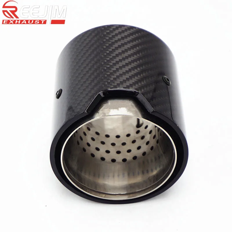 Модель 2019 глянцевый наконечник выхлопной трубы из углеродного волокна для BMW