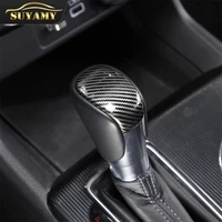 for honda civic 11th gen 2022 stainless steel carbon fiber car gear shift head cover trim decoration sticker styling accessories
