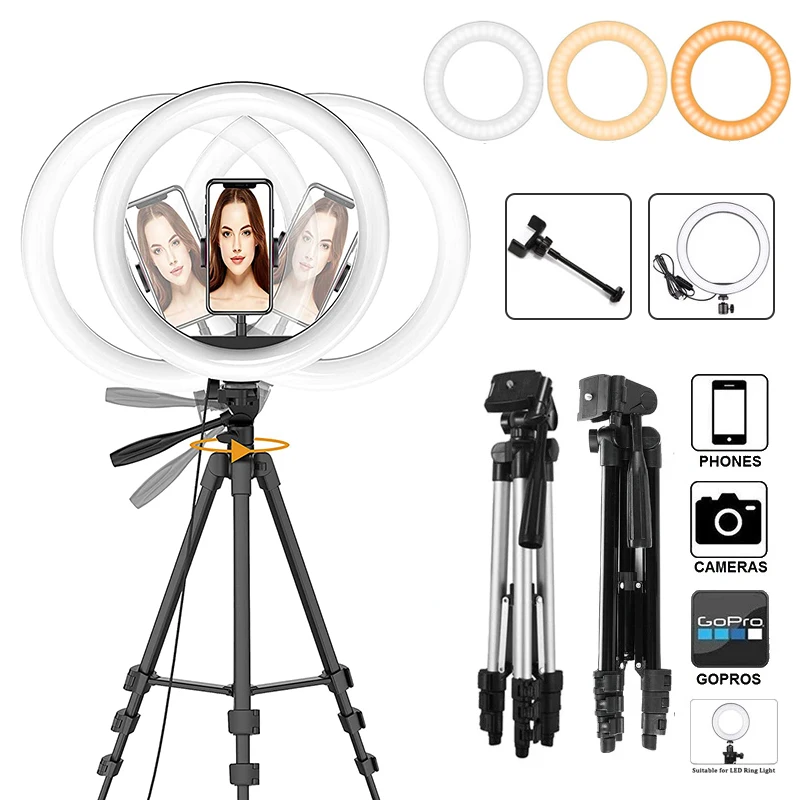26 см фото кольцевой светильник светодиодное кольцо для селфи с телефона