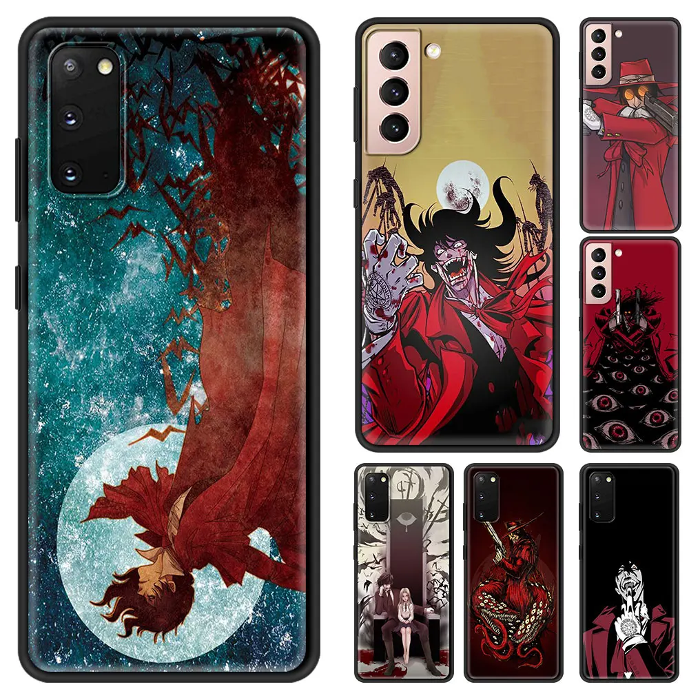 

Cellphone Case For Samsung Galaxy S21 S20 Ultra S10 Plus Lite S20FE S10e S9 S8 Edge Black Shell Silicone Alucard Hellsing