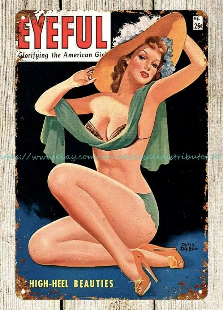 

Eyeful 1947 05 Peter Driben Cover metal tin sign room nostalgic plaque